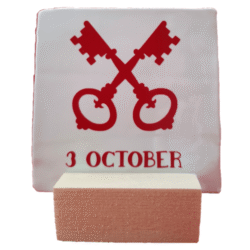 Tegeltje Leidse sleutels & 3 October