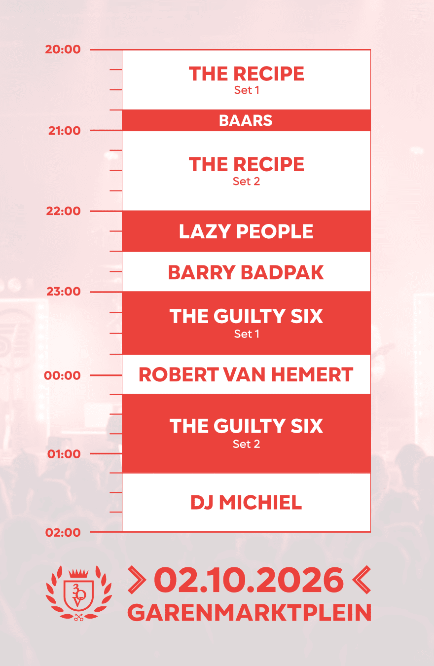 Swingend naar 3 oktober 2026 timetable